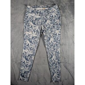 Faded Glory Women's Blue Floral Print Stretch Skinny Pants